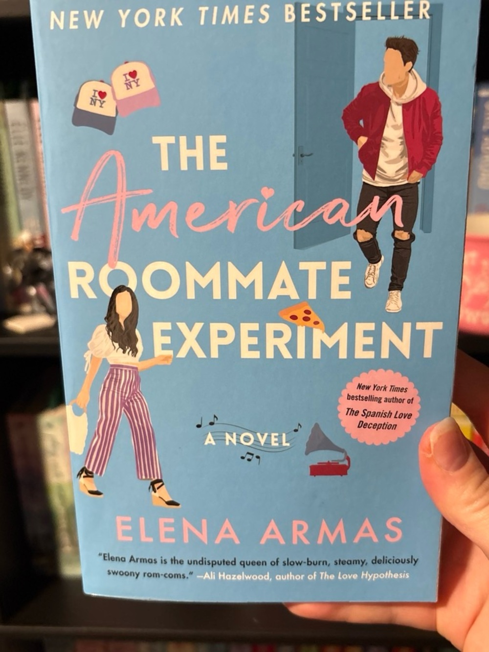 The American Roommate Experiment by Elena Armas - Blue Cover